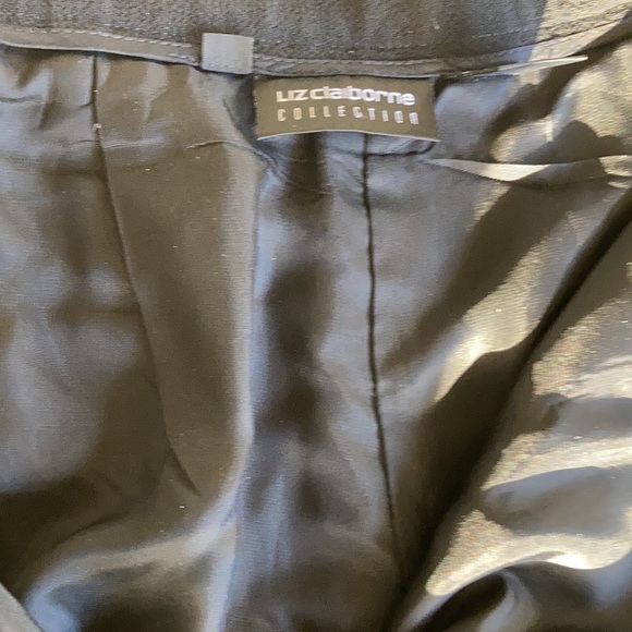 Liz Claiborne Collection Fully Lined Black Wool Dress Slacks with Cuff - Picture 9 of 10